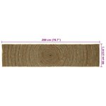 vidaXL Tapis Naturel et Noir 60 x 200 cm Jute