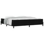 vidaXL Lit à ressorts avec matelas Noir 200 x 200 cm tissu