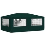 vidaXL Tente de réception avec parois latérales 4x6 m Vert 90 g/m²