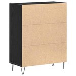 vidaXL Buffet Chêne noir 69 5 x 34 x 90 cm Bois d'ingénierie