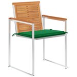 vidaXL Chaises de jardin lot de 8 avec coussins Bois d'acacia solide