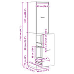 vidaXL Armoire d'apothicaire vieux bois 40x41x174 5 cm bois ingénierie
