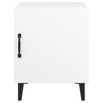 vidaXL Tables de chevet 2 Pièces Blanc Bois d'ingénierie
