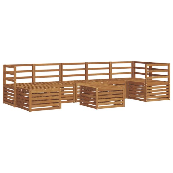 vidaXL Ensemble de canapés d'extérieur 8 Pièces Naturel