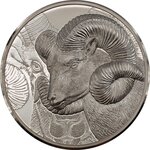Pièce de monnaie en Platine 25000 Togrog g 31.1 (1 oz) Millésime 2022 Wild Mongolia MAGNIFICENT ARGALI