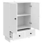 vidaXL Buffet Blanc 66 x 34 5 x 95 cm Bois d’ingénierie