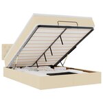 vidaXL Lit ottoman avec matelas crème 140x190 cm tissu