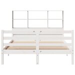 vidaXL Lit bibliothèque sans matelas blanc 140x200 cm bois pin massif