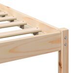 vidaXL Cadre de lit Marron 180 x 210 cm Bois de pin massif