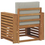 vidaXL Canapé d’extérieur Bois d'acacia massif et polyester Naturel