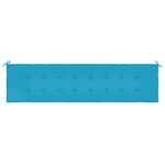 vidaXL Coussin de banc de jardin bleu 200x50x3 cm tissu oxford