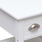 vidaXL Table d'appoint Blanc 40x40x40 cm Bois de Paulownia
