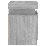 vidaXL Tables de chevet avec lumières LED 2 Pièces sonoma gris 35x39x55cm