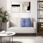 vidaXL Coussin de Dos Bleu denim 60 x 24 x 50 cm tissu