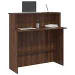vidaXL Bureau de réception chêne brun 100x50x103 5cm bois d'ingénierie