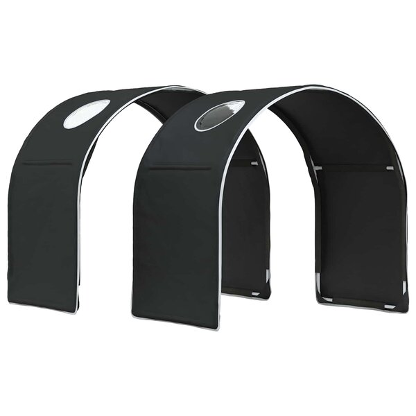 vidaXL Tunnel de lit pour lit mezzanine d'enfants 2 pc Noir Polyester