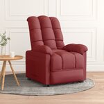 vidaXL Fauteuil inclinable Rouge bordeaux Tissu