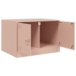 vidaXL Table basse rose 67x50x44 cm acier