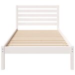 vidaXL Cadre de lit Blanc 100 x 220 cm Bois massif en pin