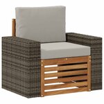 vidaXL Sofa de milieu extérieur Bois d'Acacia Massif Naturel