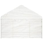 vidaXL Belvédère avec toit blanc 4 08x2 23x3 22 m polyéthylène