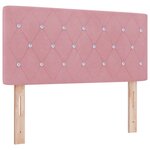 vidaXL Tête de lit LED avec bandes LED Rose 100 cm Velours