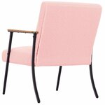 vidaXL fauteuil Rose Tissu ressemblant à de la laine bouclée