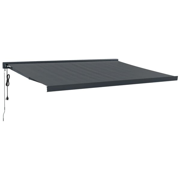 vidaXL Auvent rétractable anthracite 4 5x3 m tissu et aluminium