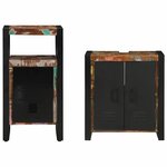 vidaXL Ensemble de mobilier de salle de bain 2 Pièces Bois Recyclé Solide