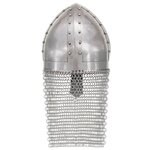 Vidaxl casque de chevalier croisé antique pour gn argenté acier