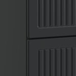 vidaXL Cabinet de chevet Noir 62 x 34 5 x 47 5 cm Bois d'ingénierie