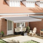 Auvent Rétractable Automatique vidaXL Gris Clair 450x350 cm