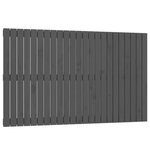vidaXL Tête de lit murale Gris 147x3x90 cm Bois massif de pin