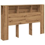 vidaXL Armoire de tête de lit chêne artisanal 160x18 5x103 5 cm