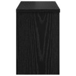 vidaXL Porte-manteau mural avec étagère Chêne noir 50 x 20 x 30 cm
