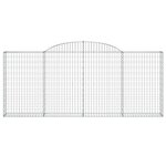 vidaXL Paniers à gabions arqués 2 Pièces 300x30x120/140 cm fer galvanisé