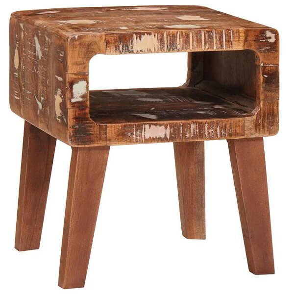vidaXL Table d'appoint Marron 40 x 32 x 46 cm Bois Recyclé Solide