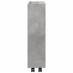 vidaXL Chariot de rangement étroit 3 niveaux gris béton