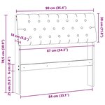 vidaXL Tête de lit capitonnée Taupe 90 cm Pin massif