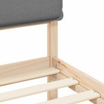 vidaXL Cadre de lit avec tête de lit rembourrée Gris clair