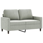 vidaXL Ensemble de canapés 4 Pièces avec coussins Gris clair Velours