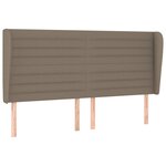 vidaXL Tête de lit avec oreilles Taupe 203x23x118/128 cm Tissu