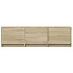 vidaXL Meuble TV avec LED chêne sonoma 140x34x40 cm bois d'ingénierie