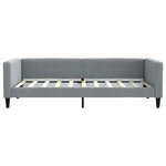 vidaXL Lit de jour avec lit gigogne gris clair 100x190 cm tissu