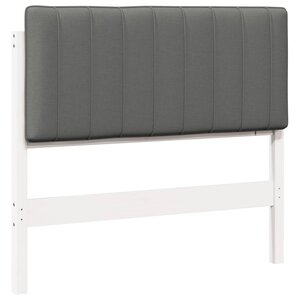 vidaXL Tête de lit capitonnée Blanc et gris clair 100 cm Pin massif