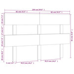 vidaXL Tête de lit Blanc 164x3x81 cm Bois massif de pin