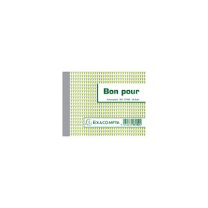 Manifold Bon Pour 10 5x13 5cm 50 Feuillets Dupli Autocopiants - Motif  - X 10 - Exacompta