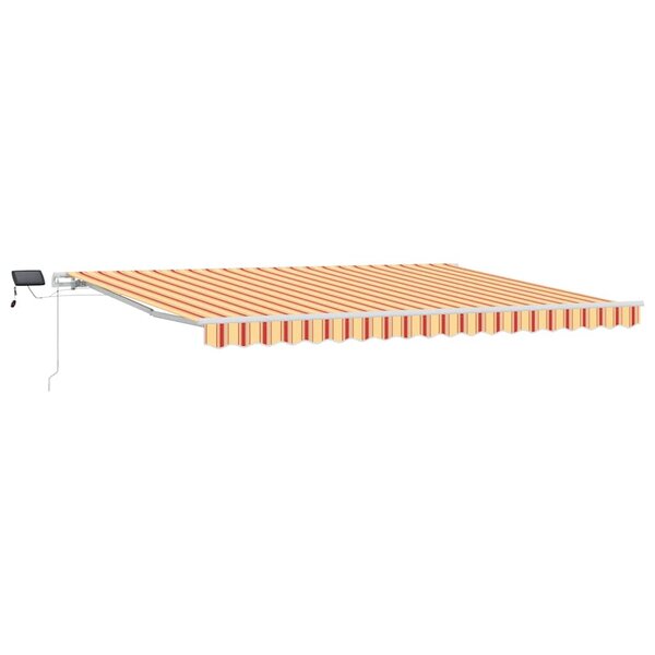 vidaXL Auvent Rétractable avec jaune et orange 450 ×300 cm tissu