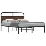 vidaXL Cadre de lit sans matelas 135x190 cm chêne marron