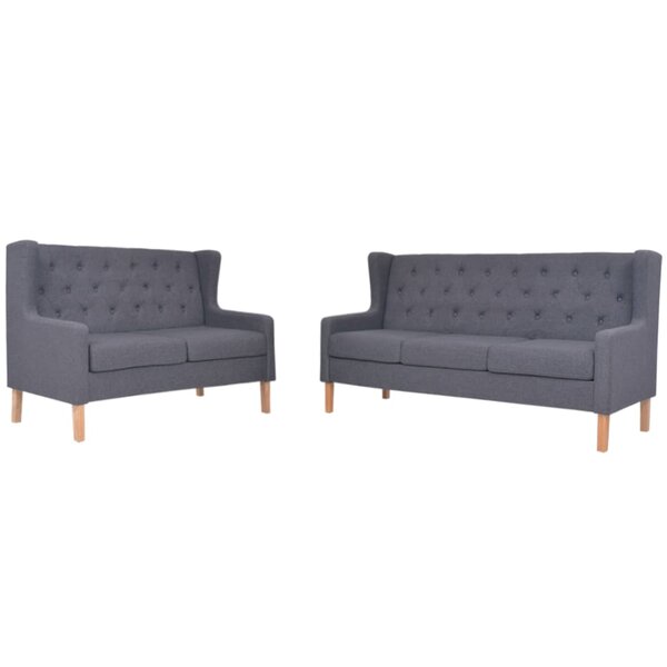 Ensemble de canapés 2 Pièces tissu gris
